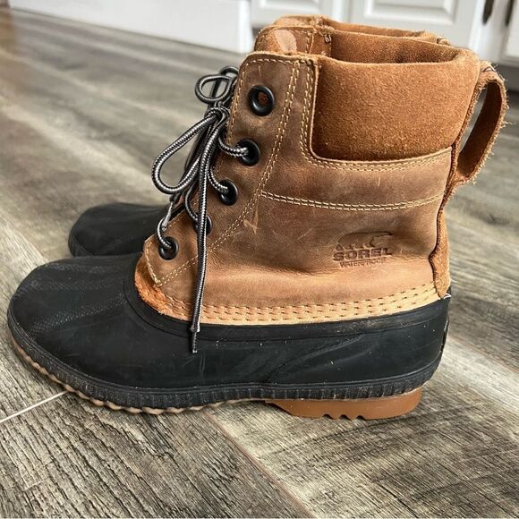 Sorel Cheyenne II Brown Leather Waterproof Duck Boots Men’s 7 main image 6